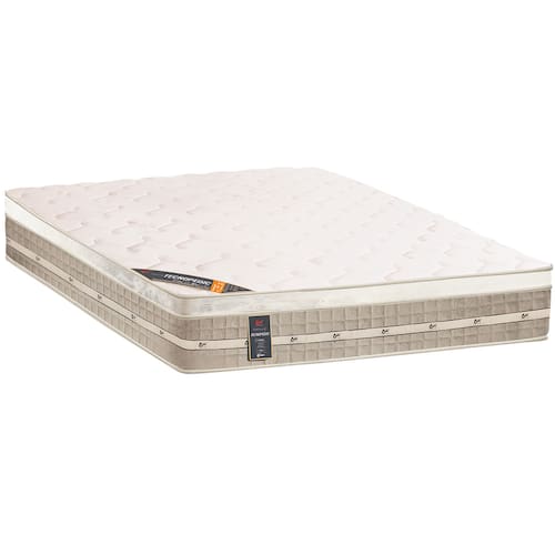 Colchão Queen Castor Premium com Euro Pillow e Molas Tecnopedic System 30x158x198 cm - Branco/Bege Menor preço em Colchão Queen Castor Premium com Euro Pillow e Molas Tecnopedic System 30x158x198 cm - Branco/Bege