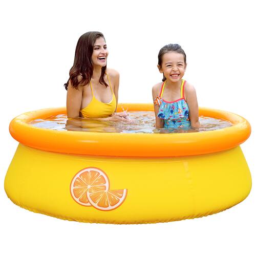 Piscina Inflável Jilong Laranja 3D - 570 Litros Menor preço em Piscina Inflável Jilong Laranja 3D - 570 Litros