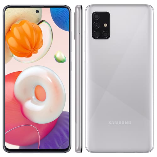 Smartphone Samsung Galaxy A51 Cinza 128GB, Tela Infinita de 6.5", Câmera Traseira Quádrupla, Leitor Digital na Tela, Android e Processador Octa-Core Menor preço em Smartphone Samsung Galaxy A51 Cinza 128GB, Tela Infinita de 6.5", Câmera Traseira Quádrupla, Leitor Digital na Tela, Android e Processador Octa-Core