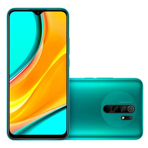 Smartphone Xiaomi Redmi 9 Verde 64GB, Tela de 6.53", 4GB de RAM, Câmera Traseira Quádrupla, Android 10 e Processador Octa-Core Menor preço em Smartphone Xiaomi Redmi 9 Verde 64GB, Tela de 6.53", 4GB de RAM, Câmera Traseira Quádrupla, Android 10 e Processador Octa-Core
