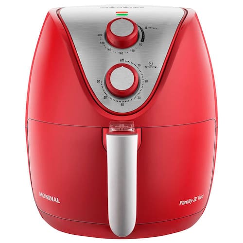 Fritadeira Elétrica Sem Óleo Air Fryer Mondial AF-32-RI 3,5L - Vermelha/Inox