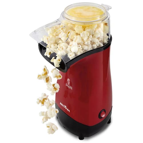 Pipoqueira Britânia POPFIT Sem Óleo - Vermelha Menor preço em Pipoqueira Britânia POPFIT Sem Óleo - Vermelha