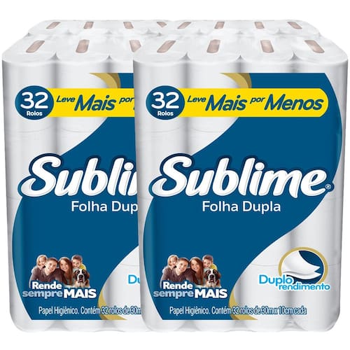 Papel Higiênico Sublime Folha Dupla Softys - 64 Rolos é boa?