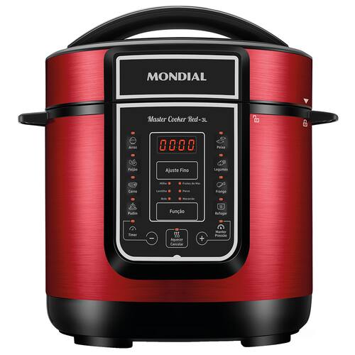 Panela Elétrica de Pressão Mondial Digital Master Cooker PE-41 Vermelha 700W com Capacidade de 3 Litros Menor preço em Panela Elétrica de Pressão Mondial Digital Master Cooker PE-41 Vermelha 700W com Capacidade de 3 Litros