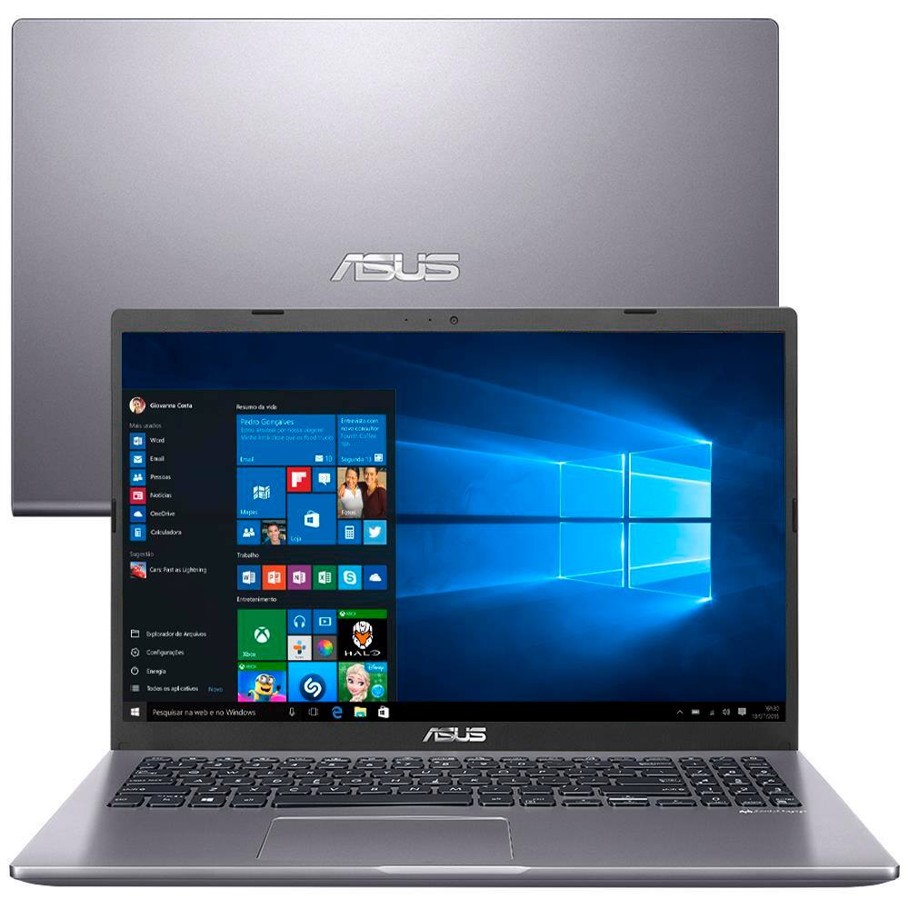 Notebook Asus Core i5-1035G1 8GB 256GB SSD Tela 15.6” Windows 10 X509JA-BR470T