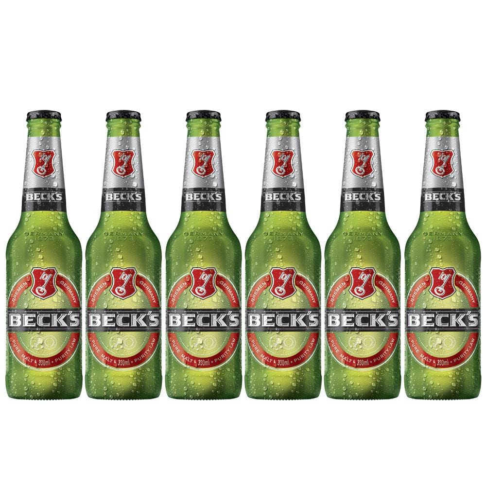 6 unidades — Pack Cerveja Becks Long Neck Puro Malte 330ml