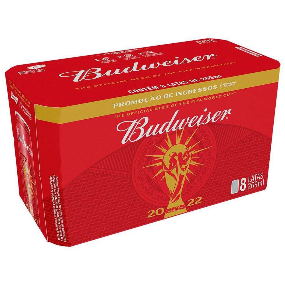 Cerveja Budweiser American Lager Lata 269ml 8 Unidades Em Promoção No