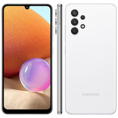 Smartphone Samsung Galaxy A32 Branco 128GB, 4GB RAM, Tela Infinita 6.4", Câmera Traseira Quádrupla, Bateria de 5000mAh, Dual Chip e Octa Core é boa?