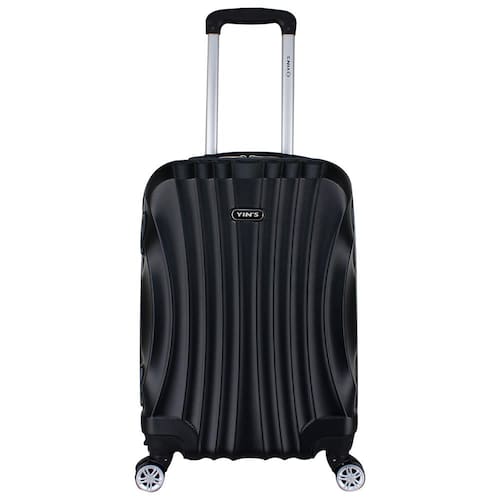 Mala de Bordo Yins Brasil YS21111P com 4 Rodas Giro 360º em ABS - Preta Menor preço em Mala de Bordo Yins Brasil YS21111P com 4 Rodas Giro 360º em ABS - Preta