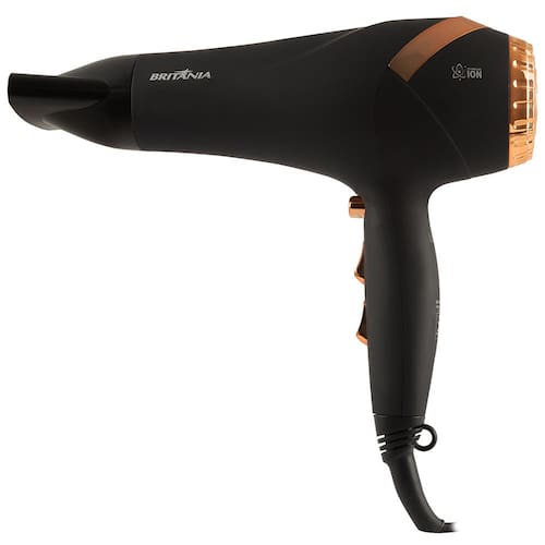Secador de Cabelos Britânia Gold Tourmaline Íon BSC3200 2000W - Preto Menor preço em Secador de Cabelos Britânia Gold Tourmaline Íon BSC3200 2000W - Preto
