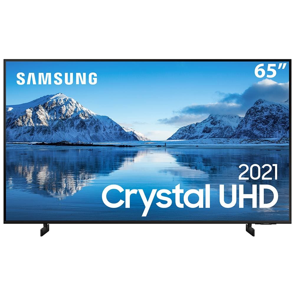 Smart TV LED 65" 4K Samsung 65AU8000 3 HDMI 2 USB Wi-Fi Bluetooth - UN65AU8000GXZD