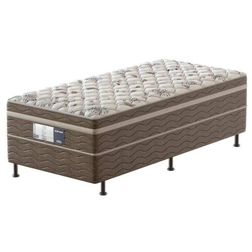 Menor preço em Cama Box Conjugada de Solteiro PROdormir/Probel Comfort com Molas Pocket 50x88x188 cm – Branco/Marrom