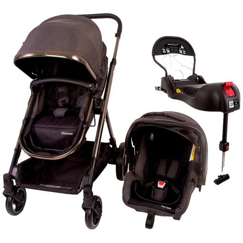 Carrinho de Bebê Safety 1st Travel System Discover Trio Chrome - Black Menor preço em Carrinho de Bebê Safety 1st Travel System Discover Trio Chrome - Black