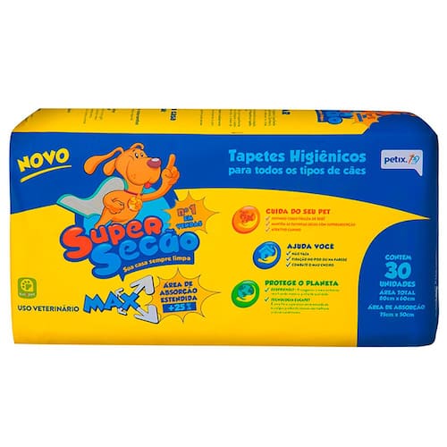 Tapete Higiênico para Cães Petix SuperSecão Max - 30 Unidades é boa?