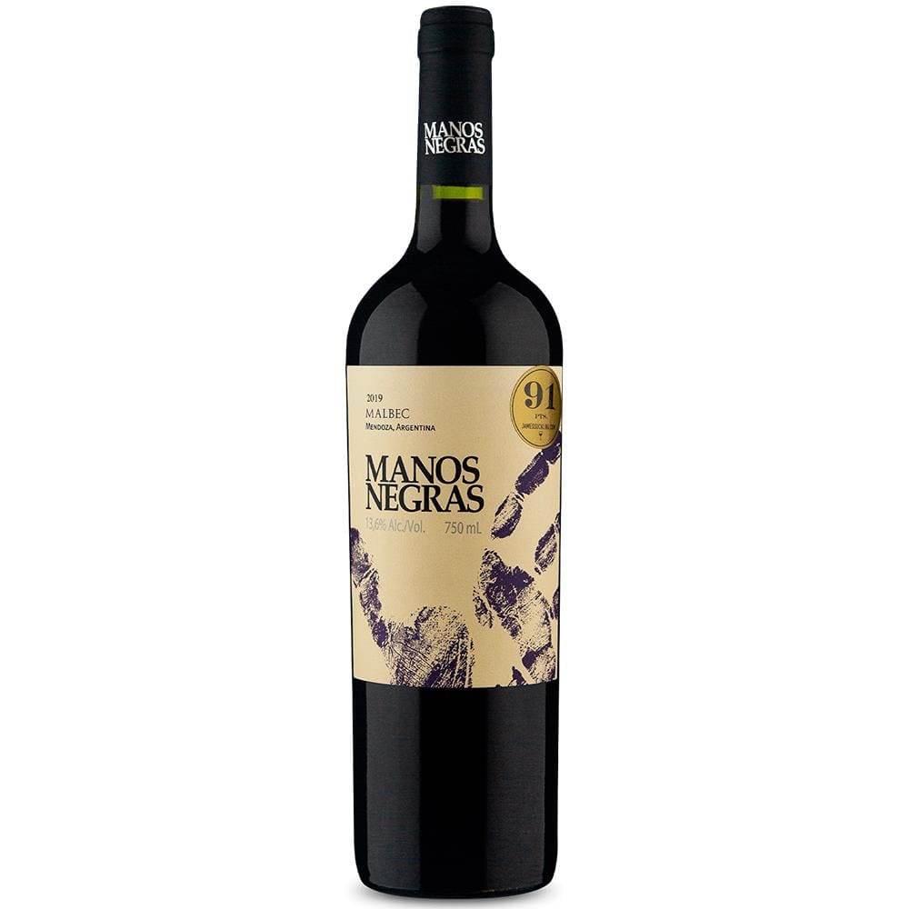 Vinho Tinto Argentino Wine Manos Negras Malbec 2019 - 750ml