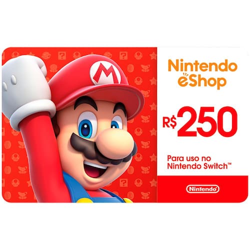 Gift Card Digital Nintendo R$100 em Promoção na Americanas