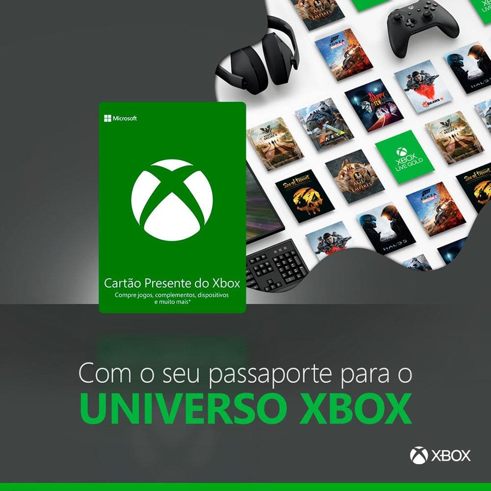 R$ 200 - Cartão-Presente Xbox