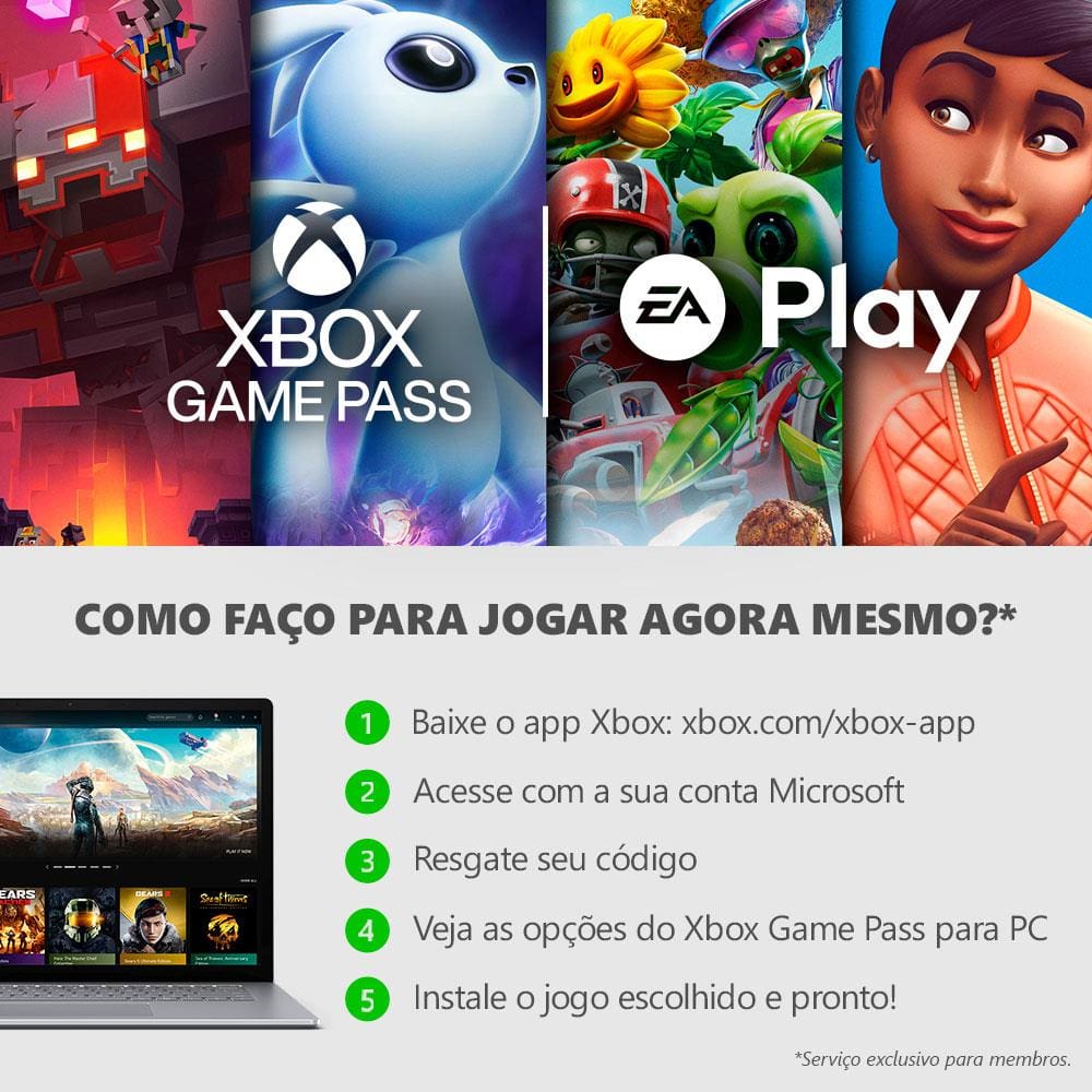 Comprar Gift Card Digital Xbox Game Pass para PC (Windows