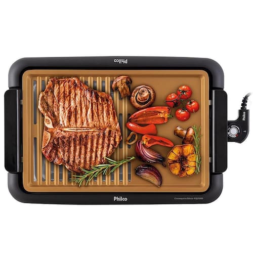 Churrasqueira Elétrica Philco PCQ1500D com Revestimento Antiaderente e 1500W - Dourado/Preto é boa?