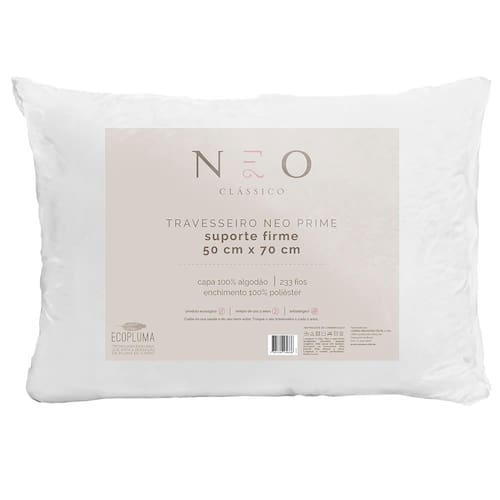 Travesseiro Camesa Neo Prime em Poliéster 233 Fios 50 x 70 cm - Branco Menor preço em Travesseiro Camesa Neo Prime em Poliéster 233 Fios 50 x 70 cm - Branco