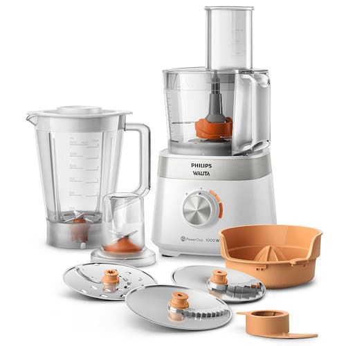 Processador de Alimentos Philips Walita PowerChop RI7303 com 2 Velocidades e 1000W - Branco