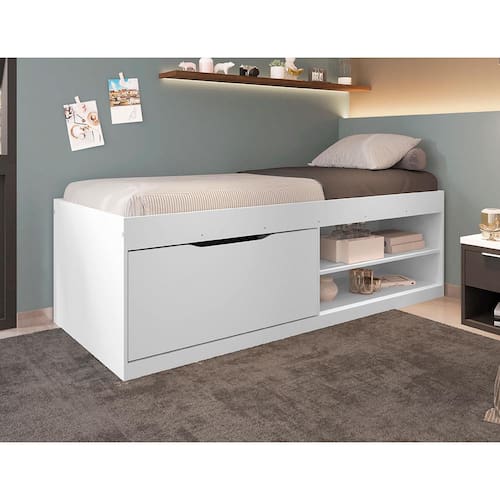 Cama Box de Solteiro Framar Vanessa com Sapateira e Prateleira é boa?
