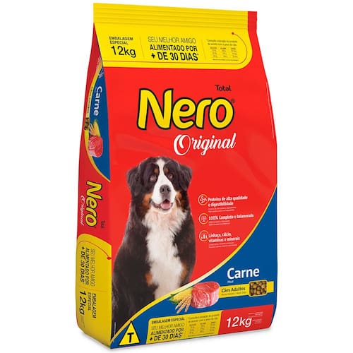 Ração Nero Original Cães Adultos Carne - 12kg Menor preço em Ração Nero Original Cães Adultos Carne - 12kg