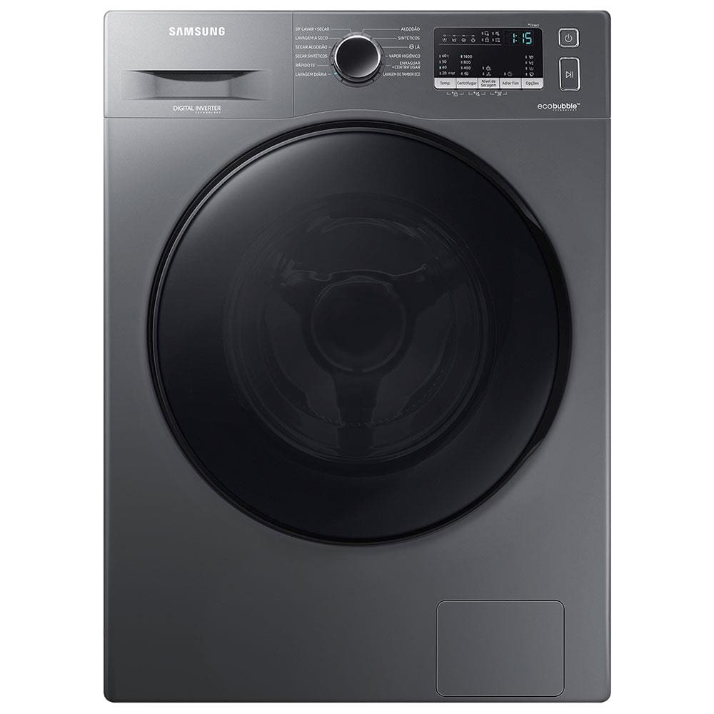 Lava e Seca Samsung WD11A 3 em 1 Inox Look com Ecobubble e Lavagem a Seco WD11A4453BX – 11 kg 