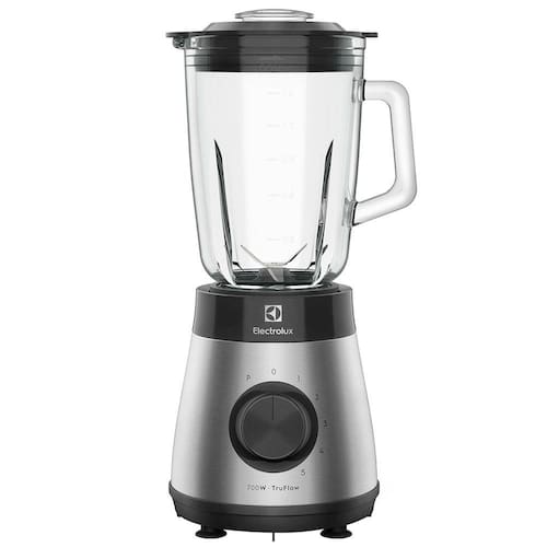 Liquidificador Electrolux EBS30 Aço Inox Escovado/Preto com Copo de Vidro 700W e 5 Velocidades