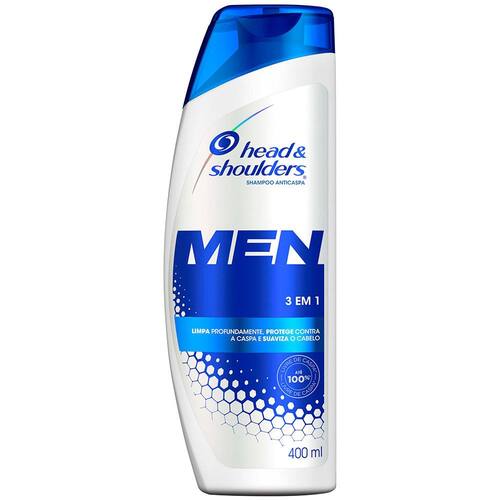 Shampoo Head & Shoulders Men 3em1 Cuidados com a Raiz 400ml Menor preço em Shampoo Head & Shoulders Men 3em1 Cuidados com a Raiz 400ml