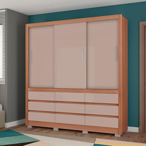 Guarda-Roupa Casal Bartira Arezzo com 3 Portas e 9 Gavetas Externas é ruim? Guarda-Roupa Casal Bartira Arezzo com 3 Portas e 9 Gavetas Externas é boa?