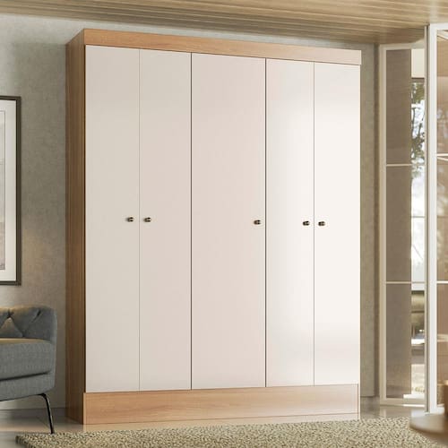 Guarda-Roupa Demóbile Ártico com 5 Portas e 135 cm de Largura Menor preço em Guarda-Roupa Demóbile Ártico com 5 Portas e 135 cm de Largura