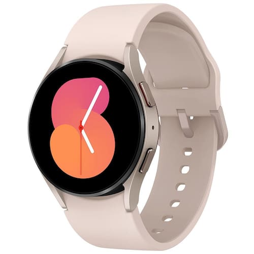 Smartwatch Samsung Galaxy Watch5 BT 40mm Rose Tela Super AMOLED de 1.2", Bluetooth, Wi-Fi, GPS, NFC e Sensor de Frequência Cardíaca Óptica Menor preço em Smartwatch Samsung Galaxy Watch5 BT 40mm Rose Tela Super AMOLED de 1.2", Bluetooth, Wi-Fi, GPS, NFC e Sensor de Frequência Cardíaca Óptica