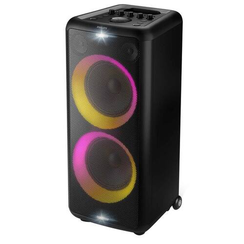 Caixa de Som Philips TAX5206/78 com Bluetooth, USB, Efeito de Luz, karaokê e Bateria interna - 160W Menor preço em Caixa de Som Philips TAX5206/78 com Bluetooth, USB, Efeito de Luz, karaokê e Bateria interna - 160W
