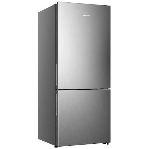 Geladeira Hisense Botton RB-52W Frost Free com Tecnologia Inverter, Portas Reversíveis e Painel Touch 397 L – Inox Look