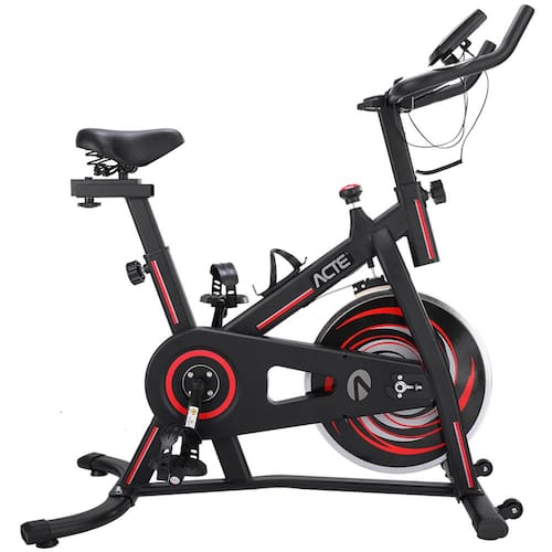 Bike Spinning E33 Acte Sports com Roda de Inércia de 6Kg, Monitor Multifunções, Sensor de Pulso, Suporta até 100Kg - Preto/Vermelho Menor preço em Bike Spinning E33 Acte Sports com Roda de Inércia de 6Kg, Monitor Multifunções, Sensor de Pulso, Suporta até 100Kg - Preto/Vermelho