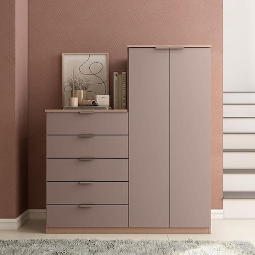 Cômoda Sapateira Bartira Roma com 2 Portas e 5 Gavetas Menor preço em Cômoda Sapateira Bartira Roma com 2 Portas e 5 Gavetas