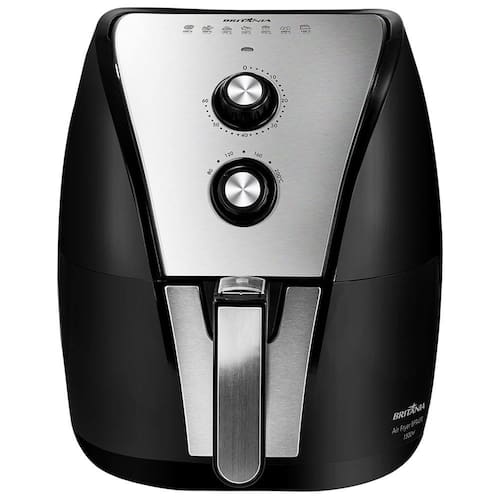 Fritadeira Elétrica Sem Óleo Air Fryer Britânia BFR40PI 5L – Preta/Inox Menor preço em Fritadeira Elétrica Sem Óleo Air Fryer Britânia BFR40PI 5L – Preta/Inox