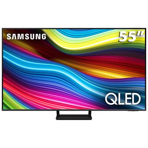 Smart TV 55" QLED 4K Samsung Q70C, Modo Game, Processador IA, Som em Movimento Virtual, Tela sem limites, Design AirSlim, Alexa Built In