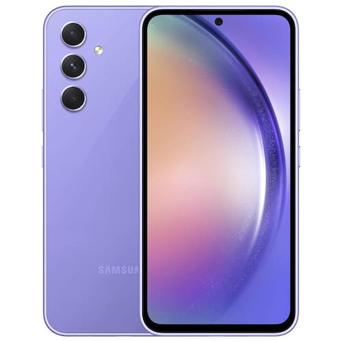 Smartphone Samsung Galaxy A54 5G Violeta 128GB, 8GB de RAM, Processador Octa-Core, Câmera Tripla Traseira de 50MP + Selfie 32MP, Tela Infinita de 6.4"