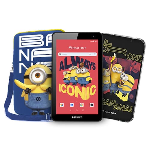 Tablet Positivo Twist Tab Minions+ com Tela 7", 64GB, Wi-Fi, Câmera Frontal 2MP, Android 11 GO e Processador Quad Core com 2 Capas de Proteção - Preto Menor preço em Tablet Positivo Twist Tab Minions+ com Tela 7", 64GB, Wi-Fi, Câmera Frontal 2MP, Android 11 GO e Processador Quad Core com 2 Capas de Proteção - Preto