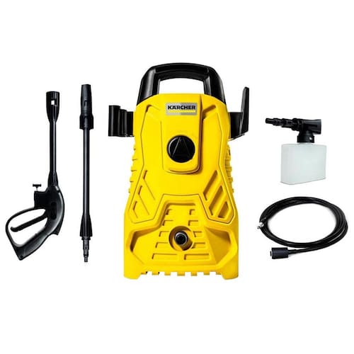 Lavadora de Alta Pressão Karcher Compacta 1500 PSI/Libras 1400W 300L/h com Aplicador de Detergente e Lança Regulável - 220v