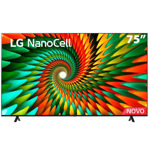 Smart TV 75" 4K LG NanoCell 75NANO77SRA Bluetooth, ThinQ AI, Alexa, Google Assistente, Airplay, 3 HDMIs Menor preço em Smart TV 75" 4K LG NanoCell 75NANO77SRA Bluetooth, ThinQ AI, Alexa, Google Assistente, Airplay, 3 HDMIs