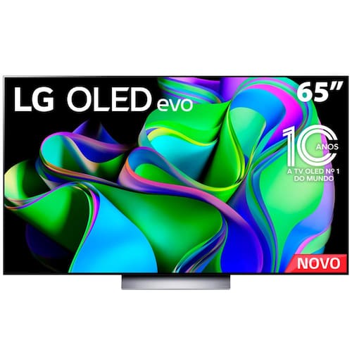 Smart TV 65" 4K LG OLED65C3PSA Evo 120Hz, G-Sync FreeSync, Bluetooth, ThinQ AI, Alexa, Google, 4 HDMIs