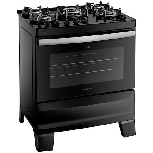 Fogão Atlas 5 Bocas Agile Up Glass com Mesa de Vidro e Acendimento Automático Bivolt - Preto Menor preço em Fogão Atlas 5 Bocas Agile Up Glass com Mesa de Vidro e Acendimento Automático Bivolt - Preto