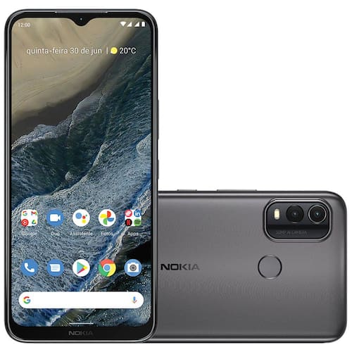 Smartphone Nokia G11 Plus NK095 Cinza 4G 128GB (64GB memória interna + 64GB via cartão de memória), 3GB RAM, Tela 6,5" e Processador Octa-Core