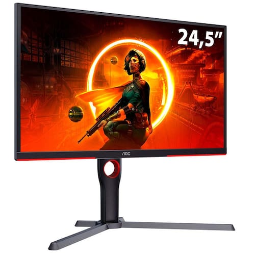 Monitor Gamer AOC Destiny 25G3ZM 24,5", 240Hz, 0,5ms, AMD FreeSync Premium e Base Ajustável