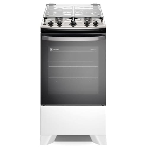 Fogão Electrolux 4 bocas Efficient FE4IB com Mesa Inox, PerfectCook, VaporBake e Acendimento Automático Bivolt – Branco