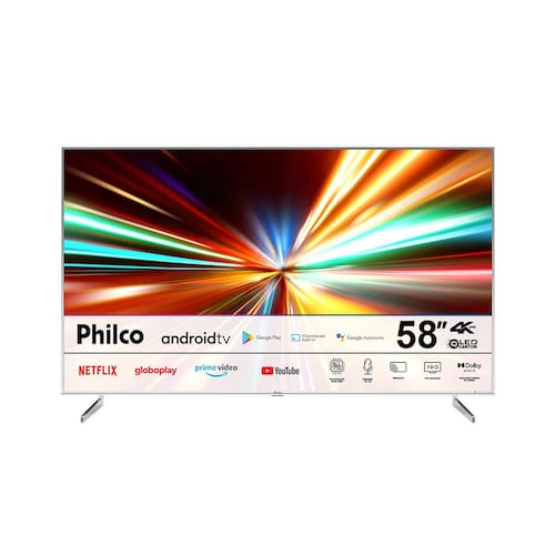 Smart TV 58" LED UHD 4K Philco PTV58GAGSKSBL com HDMI, USB, Wi-Fi e Dolby Audio