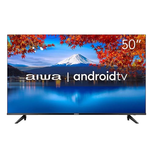 Smart TV 50” Full HD 4K AIWA 50BL02A com Android TV, Dolby Áudio, HDR10+, Wi-fi, Bluetooth, Comando de Voz, Blue Protect e Borda Ultrafina